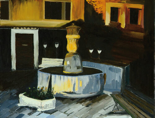 Abendliche Dorfszene Provence