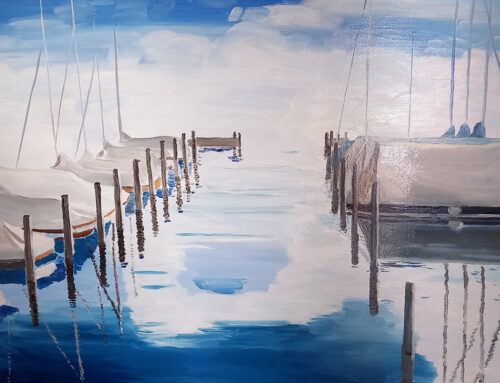 Hafen mit Segelbooten Possenhofen