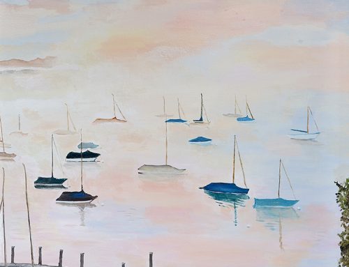 Segelboote Im Morgendunst