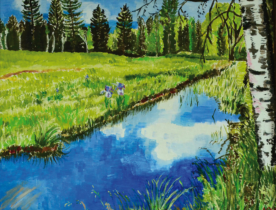 Birke am Fluss